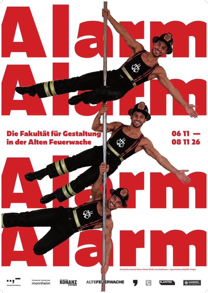 Werkschau-Plakat Alarm